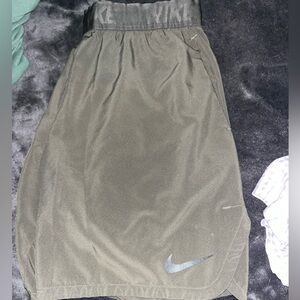 Nike army green athleti shorts size L